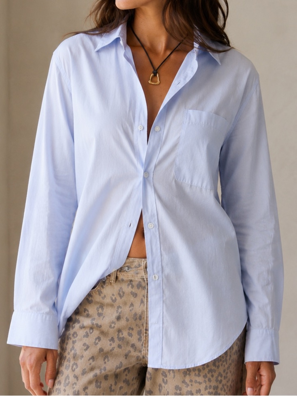 Citizens of Humanity Kayla Shirt – Oxford Blue – Relaxed Button Down – Size S